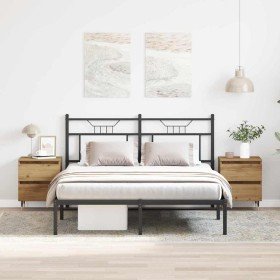 Armario de Noche con cajón 2 pcs Roble artisan 40 x 35 x 50 cm en Mesitas de noche | Comprar online en Foro24