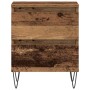 Armario de Noche con cajón 2 pcs Madera vieja 40 x 35 x 50 cm