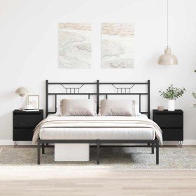 Armario de Noche con cajón 2 pcs Roble negro 40 x 35 x 50 cm en Mesitas de noche | Comprar online en Foro24