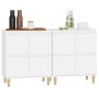 Aparadores 2 uds madera contrachapada blanco 60x35x70 cm de vidaXL, Aparadores - Ref: Foro24-3185751, Precio: 139,16 €, Descu...