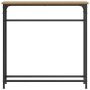 Mesa Consola con estante Roble artisan 75 x 19.5 x 75 cm