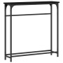 Mesa Consola con estante Roble negro 75 x 19.5 x 75 cm