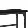 Mesa Consola con estante Roble negro 75 x 19.5 x 75 cm