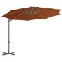 Cantilever umbrella with terracotta 300 cm steel pole by vidaXL, Umbrellas - Ref: Foro24-312313, Price: 121,52 €, Discount: %