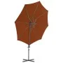 Sombrilla voladiza con poste de acero terracota 300 cm de vidaXL, Sombrillas - Ref: Foro24-312313, Precio: 121,52 €, Descuent...