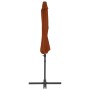 Sombrilla voladiza con poste de acero terracota 300 cm de vidaXL, Sombrillas - Ref: Foro24-312313, Precio: 128,15 €, Descuent...