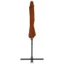 Sombrilla voladiza con poste de acero terracota 300 cm de vidaXL, Sombrillas - Ref: Foro24-312313, Precio: 121,52 €, Descuent...