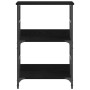 Estante de libros Roble negro 50x33x82cm Madera contrachapada