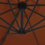 Sombrilla voladiza con poste de acero terracota 300 cm de vidaXL, Sombrillas - Ref: Foro24-312313, Precio: 128,15 €, Descuent...