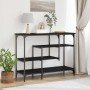 Mesa Consola con estante Roble negro 100 x 35 x 75 cm en Mesas auxiliares | Comprar online en Foro24