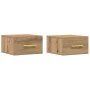 Armario de Noche 2 pcs Roble artisan 35 x 35 x 20 cm