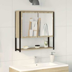 Espejo de baño con estante con espejo Beige 60 x 16 x 60 cm en Tocadores de baño | Comprar online en Foro24