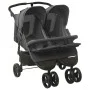 Carrito para gemelos de acero gris antracita de vidaXL, Cochecitos de bebé - Ref: Foro24-10242, Precio: 279,36 €, Descuento: %