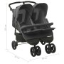 Anthracite gray steel cufflinks trolley by vidaXL, Baby strollers - Ref: Foro24-10242, Price: 264,84 €, Discount: %