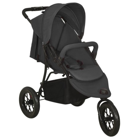 Cochecito de bebé de acero gris antracita de vidaXL, Cochecitos de bebé - Ref: Foro24-10260, Precio: 179,87 €, Descuento: %