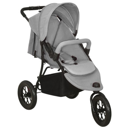 Hellgrauer Kinderwagen aus Stahl von vidaXL, Kinderwagen - Ref: Foro24-10259, Preis: 180,79 €, Rabatt: %