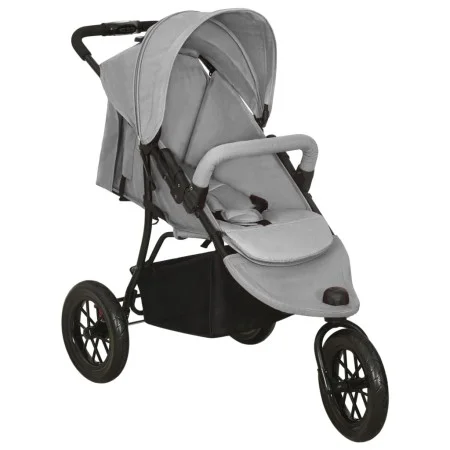Hellgrauer Kinderwagen aus Stahl von vidaXL, Kinderwagen - Ref: Foro24-10259, Preis: 201,56 €, Rabatt: %