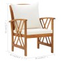 Gartenmöbel- und Kissenset 5-teilig aus massivem Akazienholz von vidaXL, Gartensets - Ref: Foro24-3057990, Preis: 542,26 €, R...