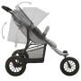 Hellgrauer Kinderwagen aus Stahl von vidaXL, Kinderwagen - Ref: Foro24-10259, Preis: 180,79 €, Rabatt: %