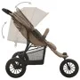 Taupegrauer Kinderwagen aus Stahl von vidaXL, Kinderwagen - Ref: Foro24-10261, Preis: 236,08 €, Rabatt: %