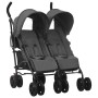 Anthracite gray steel twin stroller by vidaXL, Baby strollers - Ref: Foro24-10236, Price: 211,39 €, Discount: %