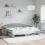 Sofá cama nido terciopelo gris claro 80x200 cm de vidaXL, Camas y somieres - Ref: Foro24-3197294, Precio: 244,92 €, Descuento: %