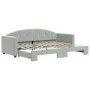 Sofá cama nido terciopelo gris claro 80x200 cm de vidaXL, Camas y somieres - Ref: Foro24-3197294, Precio: 244,92 €, Descuento: %