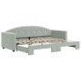 Sofá cama nido terciopelo gris claro 80x200 cm de vidaXL, Camas y somieres - Ref: Foro24-3197294, Precio: 250,55 €