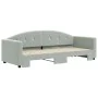 Sofá cama nido terciopelo gris claro 80x200 cm de vidaXL, Camas y somieres - Ref: Foro24-3197294, Precio: 244,92 €, Descuento: %