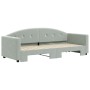 Sofá cama nido terciopelo gris claro 80x200 cm de vidaXL, Camas y somieres - Ref: Foro24-3197294, Precio: 250,55 €