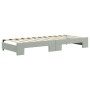 Ausziehbares Schlafsofa aus hellgrauem Samt, 80 x 200 cm von vidaXL, Betten und Lattenroste - Ref: Foro24-3197294, Preis: 248...