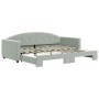 Light gray velvet trundle sofa bed 90x190 cm by vidaXL, Beds and slatted bases - Ref: Foro24-3197314, Price: 246,13 €, Discou...