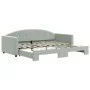 Sofá cama nido terciopelo gris claro 90x190 cm de vidaXL, Camas y somieres - Ref: Foro24-3197314, Precio: 242,42 €, Descuento: %