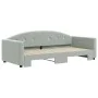 Sofá cama nido terciopelo gris claro 90x190 cm de vidaXL, Camas y somieres - Ref: Foro24-3197314, Precio: 242,42 €, Descuento: %
