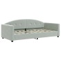 Light gray velvet trundle sofa bed 90x190 cm by vidaXL, Beds and slatted bases - Ref: Foro24-3197314, Price: 246,13 €, Discou...