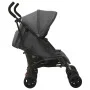 Carrito para gemelos de acero gris antracita de vidaXL, Cochecitos de bebé - Ref: Foro24-10236, Precio: 208,06 €, Descuento: %