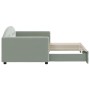 Light gray velvet trundle sofa bed 90x200 cm by vidaXL, Beds and slatted bases - Ref: Foro24-3197301, Price: 237,56 €, Discou...