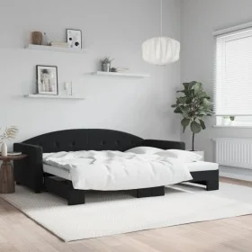 Sofá cama nido terciopelo negro 90x190 cm de vidaXL, Camas y somieres - Ref: Foro24-3197316, Precio: 242,01 €, Descuento: %