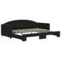 Sofá cama nido terciopelo negro 90x190 cm de vidaXL, Camas y somieres - Ref: Foro24-3197316, Precio: 241,99 €, Descuento: %