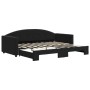 Sofá cama nido terciopelo negro 90x190 cm de vidaXL, Camas y somieres - Ref: Foro24-3197316, Precio: 245,67 €, Descuento: %
