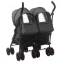Anthracite gray steel twin stroller by vidaXL, Baby strollers - Ref: Foro24-10236, Price: 211,39 €, Discount: %