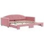 Sofá cama nido terciopelo rosa 100x200 cm de vidaXL, Camas y somieres - Ref: Foro24-3197311, Precio: 265,16 €, Descuento: %