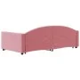 Ausziehbares Schlafsofa aus rosafarbenem Samt, 100 x 200 cm von vidaXL, Betten und Lattenroste - Ref: Foro24-3197311, Preis: ...