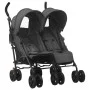 Carrito para gemelos de acero gris antracita de vidaXL, Cochecitos de bebé - Ref: Foro24-10236, Precio: 208,06 €, Descuento: %