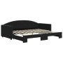 Sofá cama nido terciopelo negro 90x200 cm de vidaXL, Camas y somieres - Ref: Foro24-3197305, Precio: 238,90 €, Descuento: %