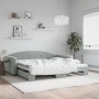 Ausziehbares Schlafsofa aus hellgrauem Samt, 100 x 200 cm von vidaXL, Betten und Lattenroste - Ref: Foro24-3197308, Preis: 26...