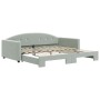 Sofá cama nido terciopelo gris claro 100x200 cm de vidaXL, Camas y somieres - Ref: Foro24-3197308, Precio: 267,74 €