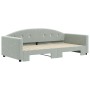 Sofá cama nido terciopelo gris claro 100x200 cm de vidaXL, Camas y somieres - Ref: Foro24-3197308, Precio: 267,74 €