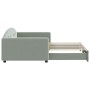 Sofá cama nido terciopelo gris claro 100x200 cm de vidaXL, Camas y somieres - Ref: Foro24-3197308, Precio: 267,74 €