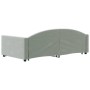 Ausziehbares Schlafsofa aus hellgrauem Samt, 100 x 200 cm von vidaXL, Betten und Lattenroste - Ref: Foro24-3197308, Preis: 26...